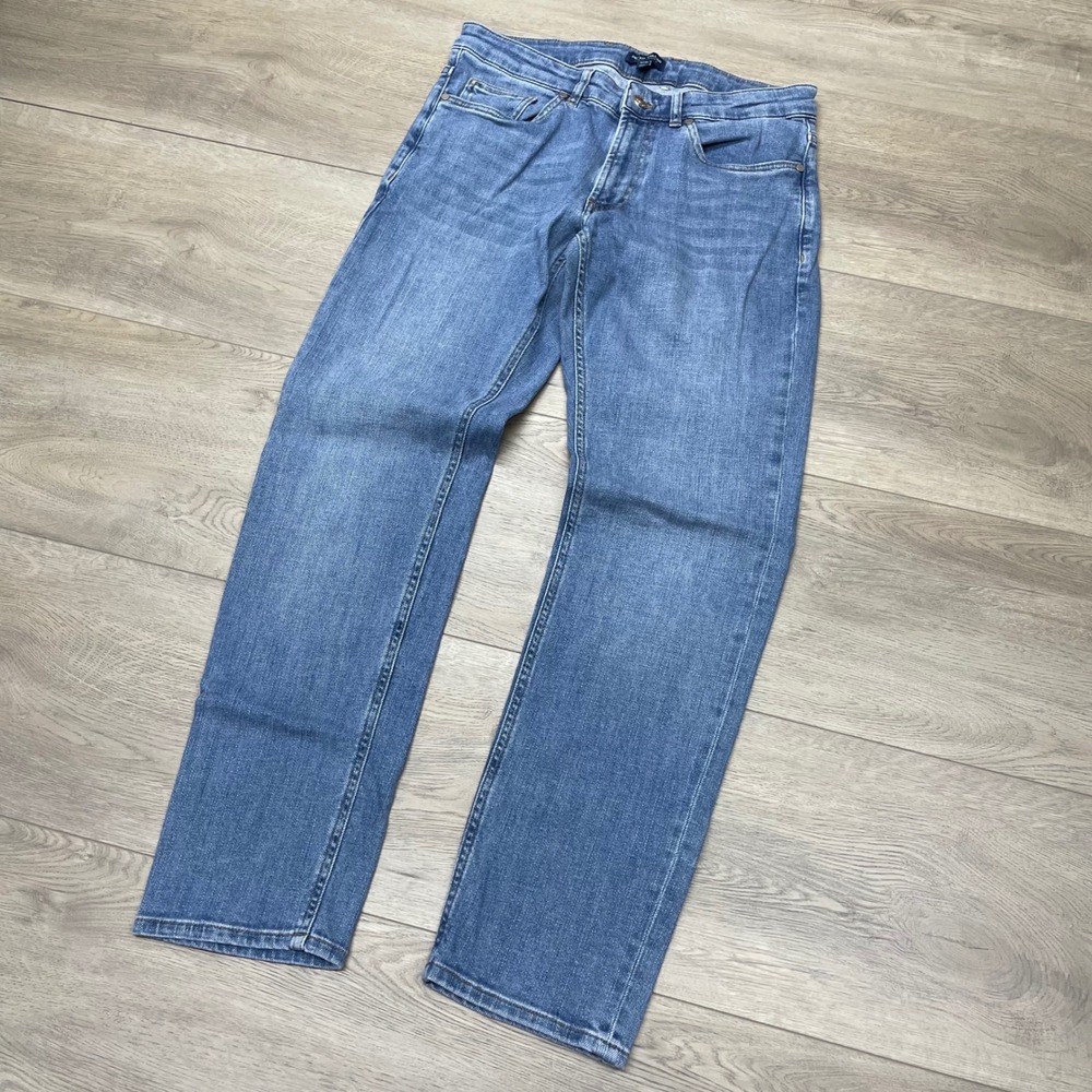 Peter Millar Crown Crafted Jeans Men 32/30 Blue Stone Wash Tailored Fit Denim
